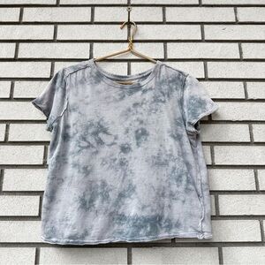 We The Free Riptide Tie Dye T-Shirt Gray Black Short Sleeve Tee Small Grunge